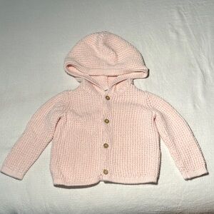 BUNDLE ONLY - Carter’s Pretty Pink Cotton Cardigan With Hood - Size 6 Months